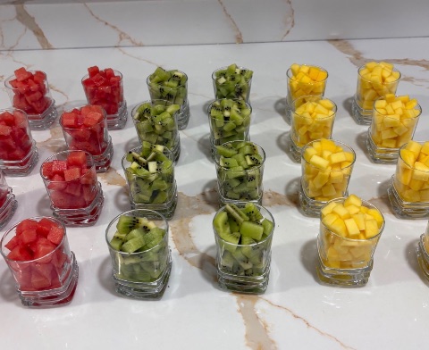 Mini Square Glass Cups (per dz)