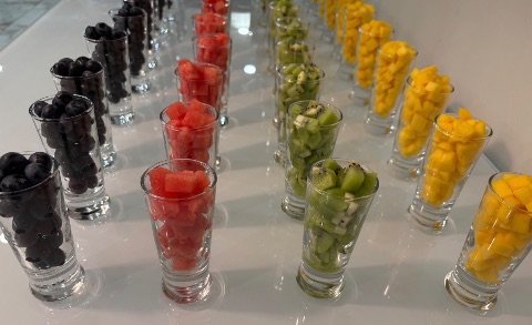 Glass Cylinder - Cubes