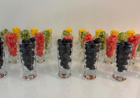 Glass Cylinder - Cubes